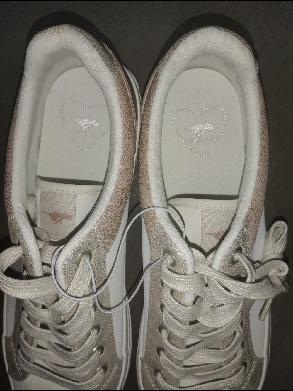 Rocket Dog Metallic Beige and White Women's Sneakers